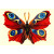 Stanzkarte mit Umschlag Roter Schmetterling